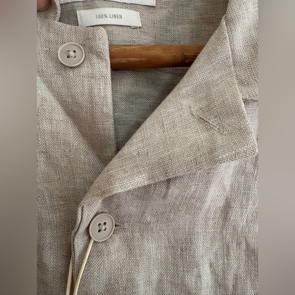 Zara Men’s 100% Linen Relaxed Fit Beige Shirt 🤎 - Picture 7 of 12